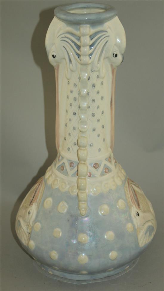 An Amphora Volateria ware lustre vase, 37cm